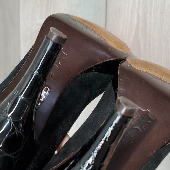 Theory Womens Suede Heels Platform shoes sz 36.5/6.5 - Picture 7 of 16